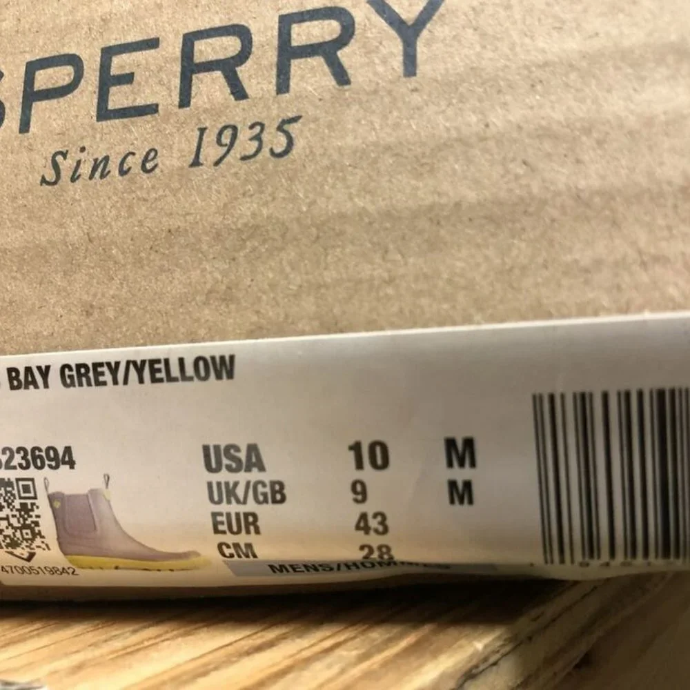 Sperry Mens Cold Bay Waterproof Boot Gray Size 10 M